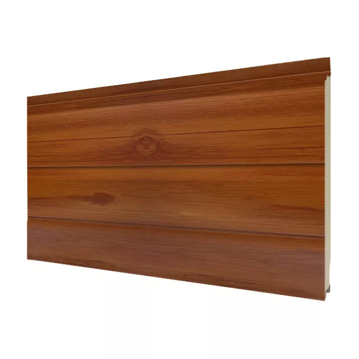 Double Grooved Wood Grain Metal Siding Panel high quality