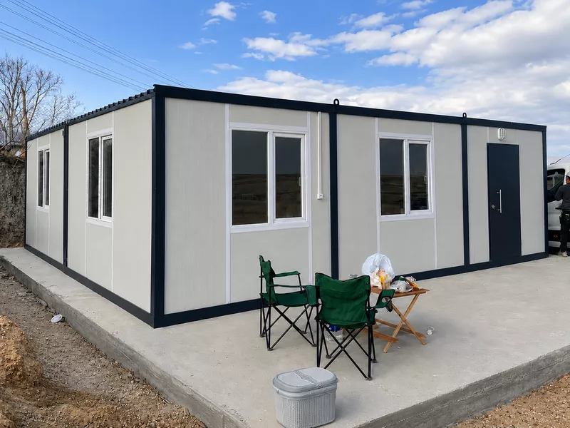 Container house exterior renovation using metal siding panels Container house exterior renovation using metal siding panels