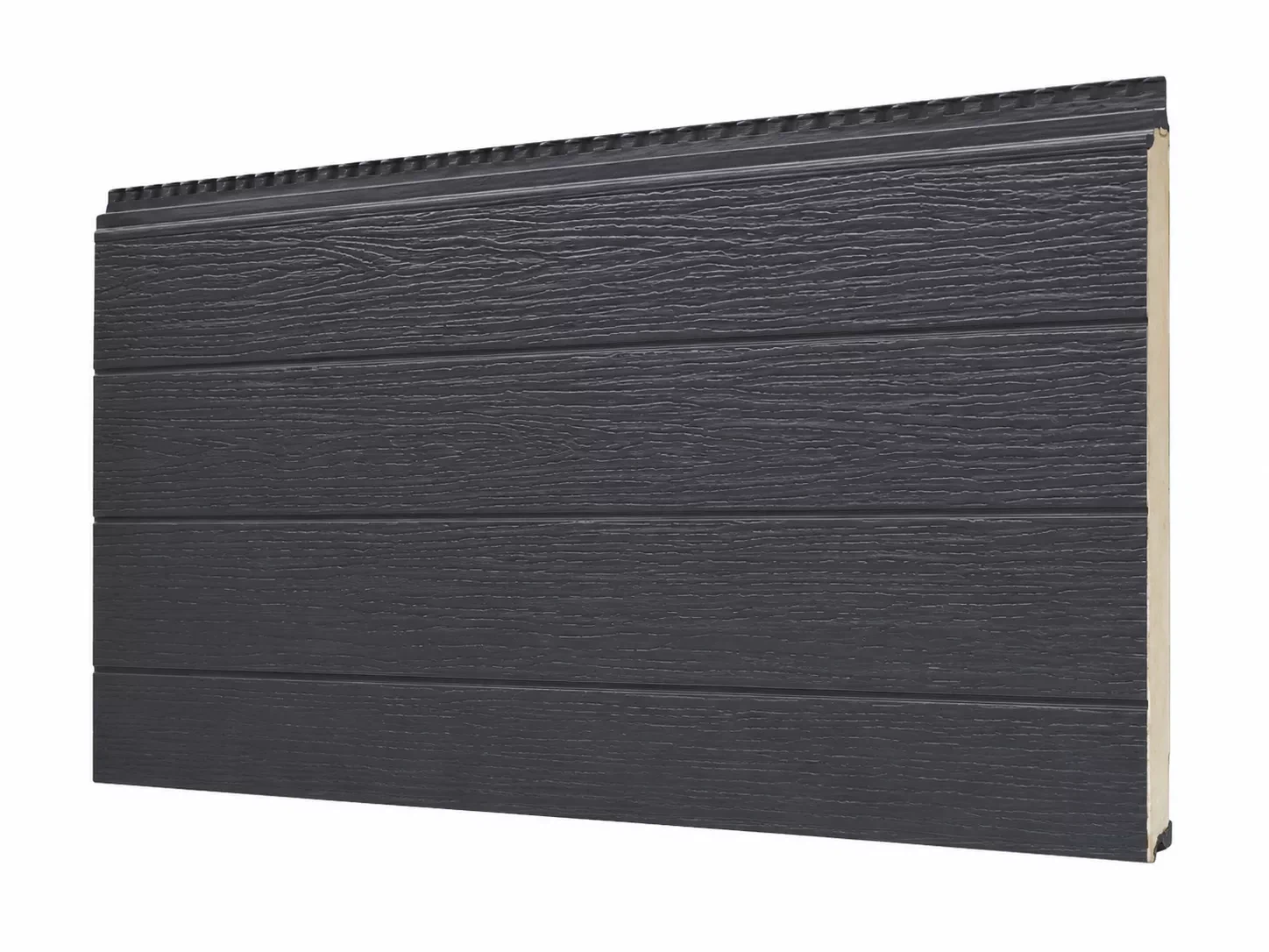 Painel lateral de metal com textura de carvalho